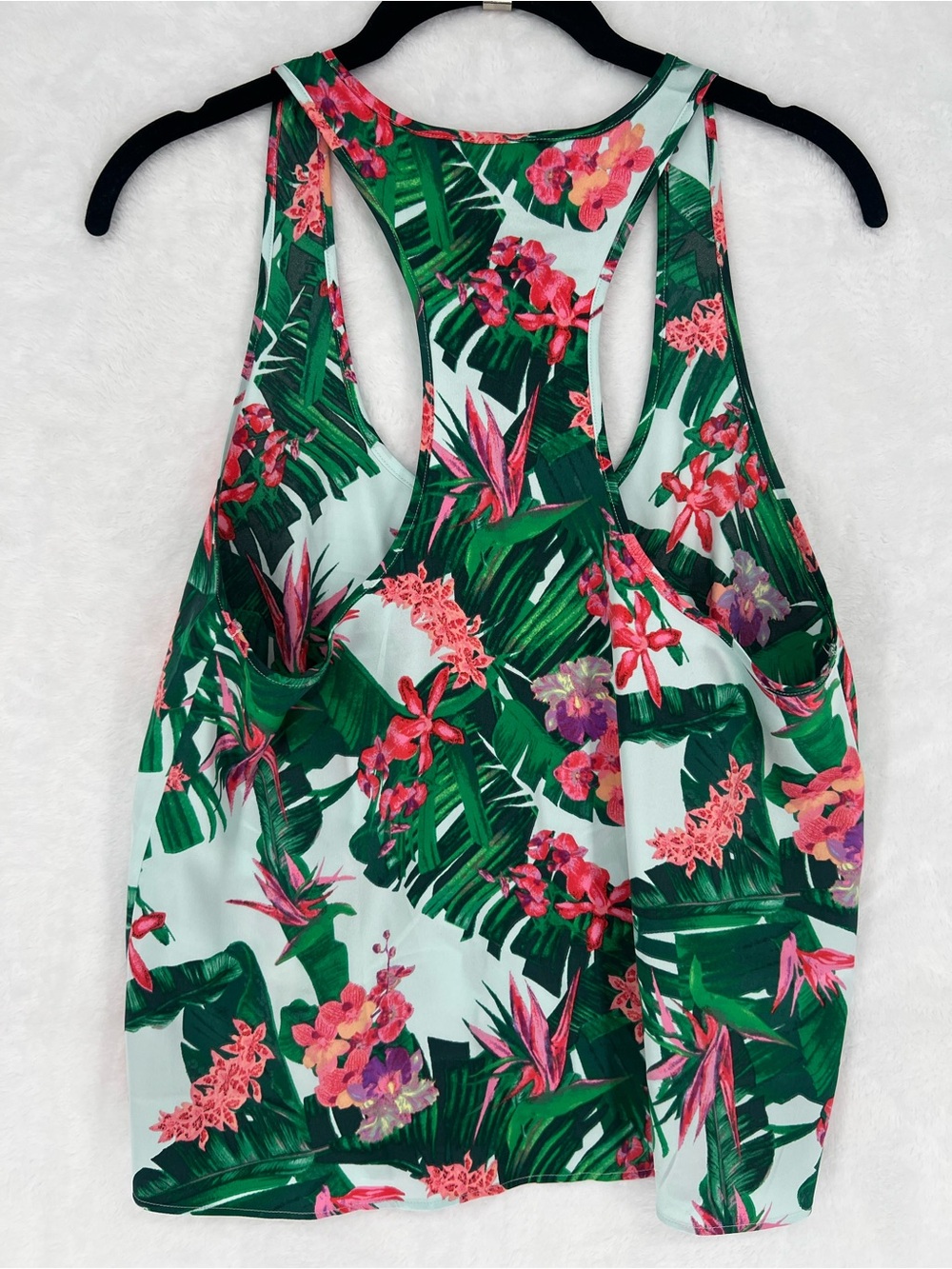 Victoria's Secret Satin Racerback Pajama Set Boxer Shorts Tropical Sz S Vacation - Picture 5 of 12